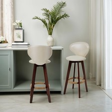 2x Wooden Bar Stool Kitchen