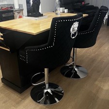 Luxury Velvet Swivel Bar Stool