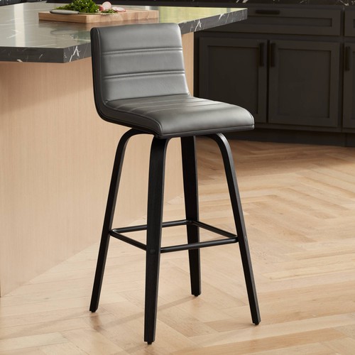 Vienna black swivel bar stool - vienna,