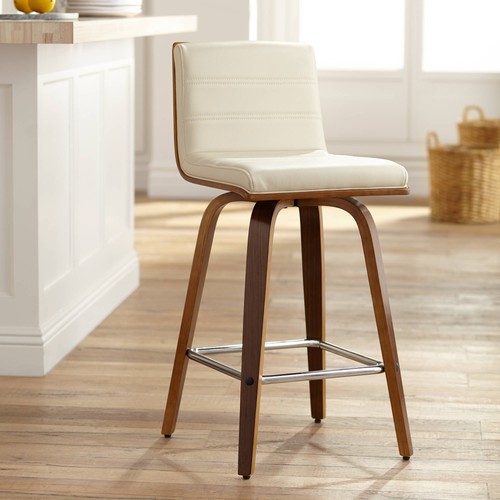Vienna walnut swivel bar stool - vienna,