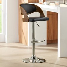 Malibu Walnut Swivel Bar Stool