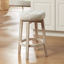 Shelby White Swivel Bar Stool