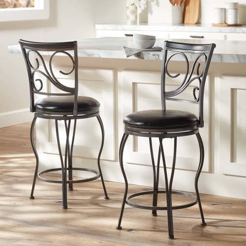 Brown swivel bar stools - swivel,