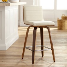 Vienna Walnut Swivel Bar Stool