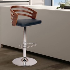 Adele Walnut Swivel Bar Stool