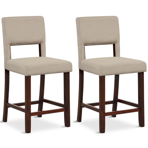 Beige bar stools set - of, 2